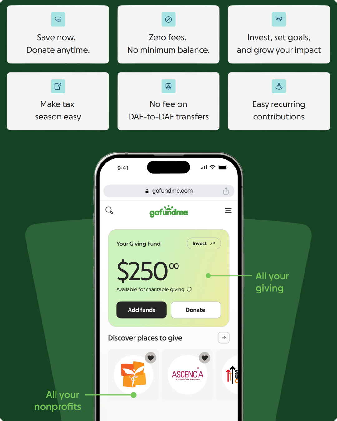 GoFundMe giving benefits